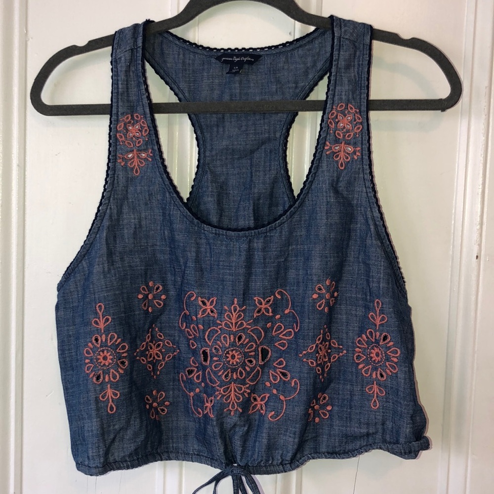 Jean Crop Top